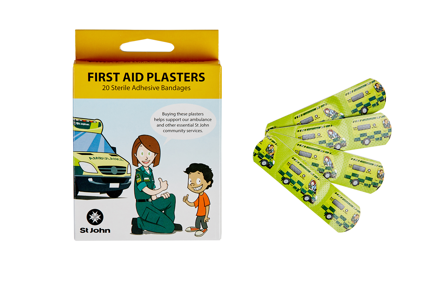 Cartoon ambulance plasters Cartoon ambulance plasters