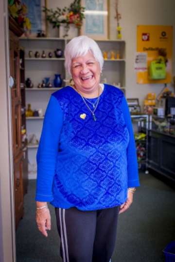 Millie O'Leary who works in our Kaiwaka Op Shop