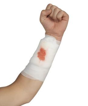 If blood leaks through the pressure pad and bandage
