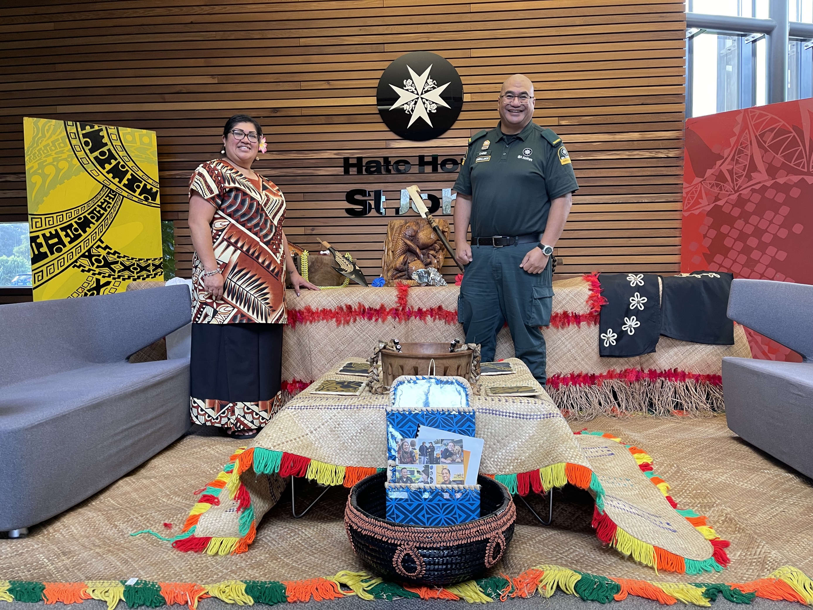 Hato Hone St John staff celebrating Samoan language week