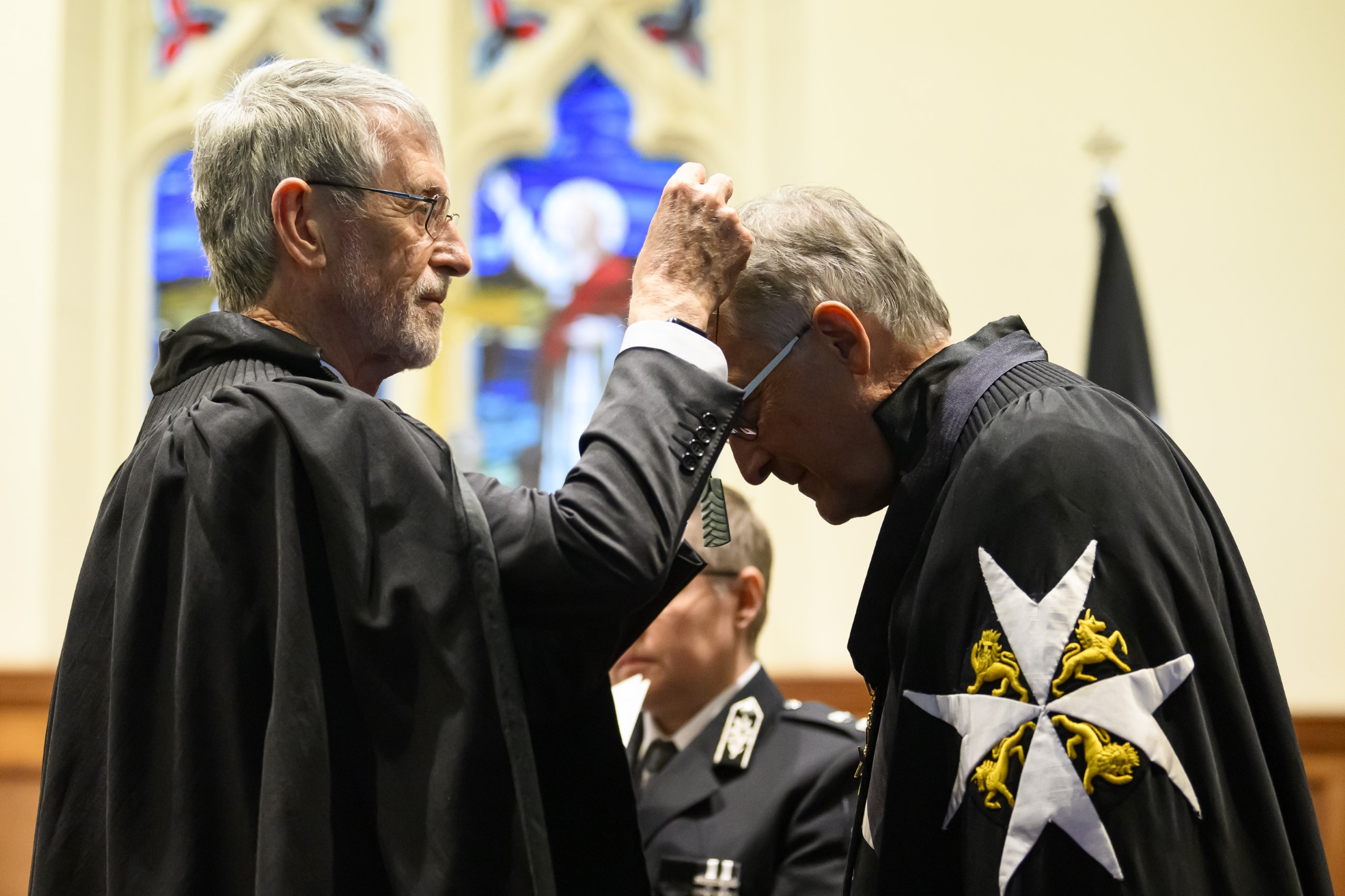 NZ Chancellor John Whitehead and UK based Chancellor of the Order, Thomas Budd