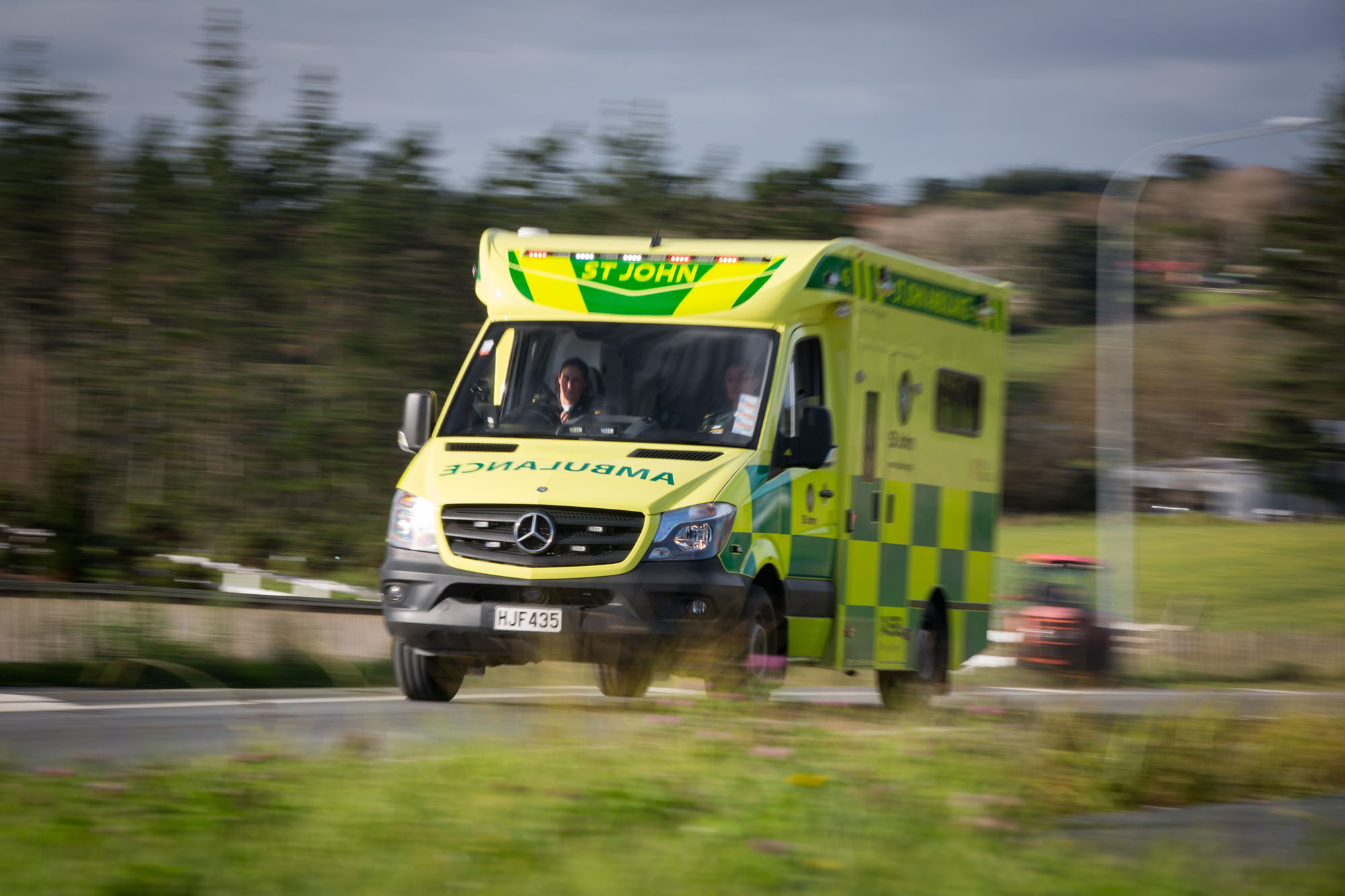 Look out for ambulances to save critical seconds.