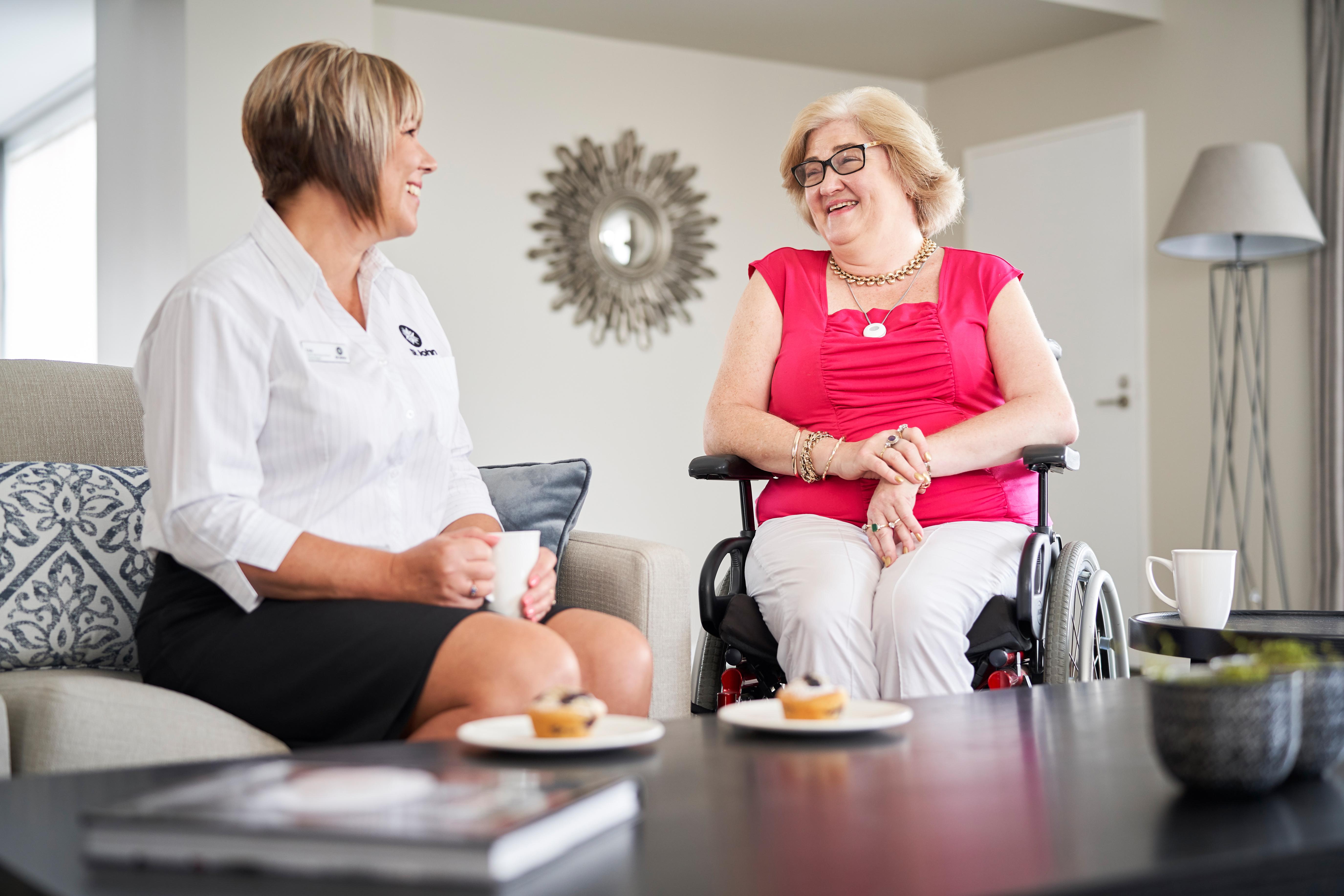 Medical Alarm rep visiting a patient