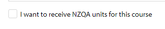 screenshot of NZQA opt-in during online booking