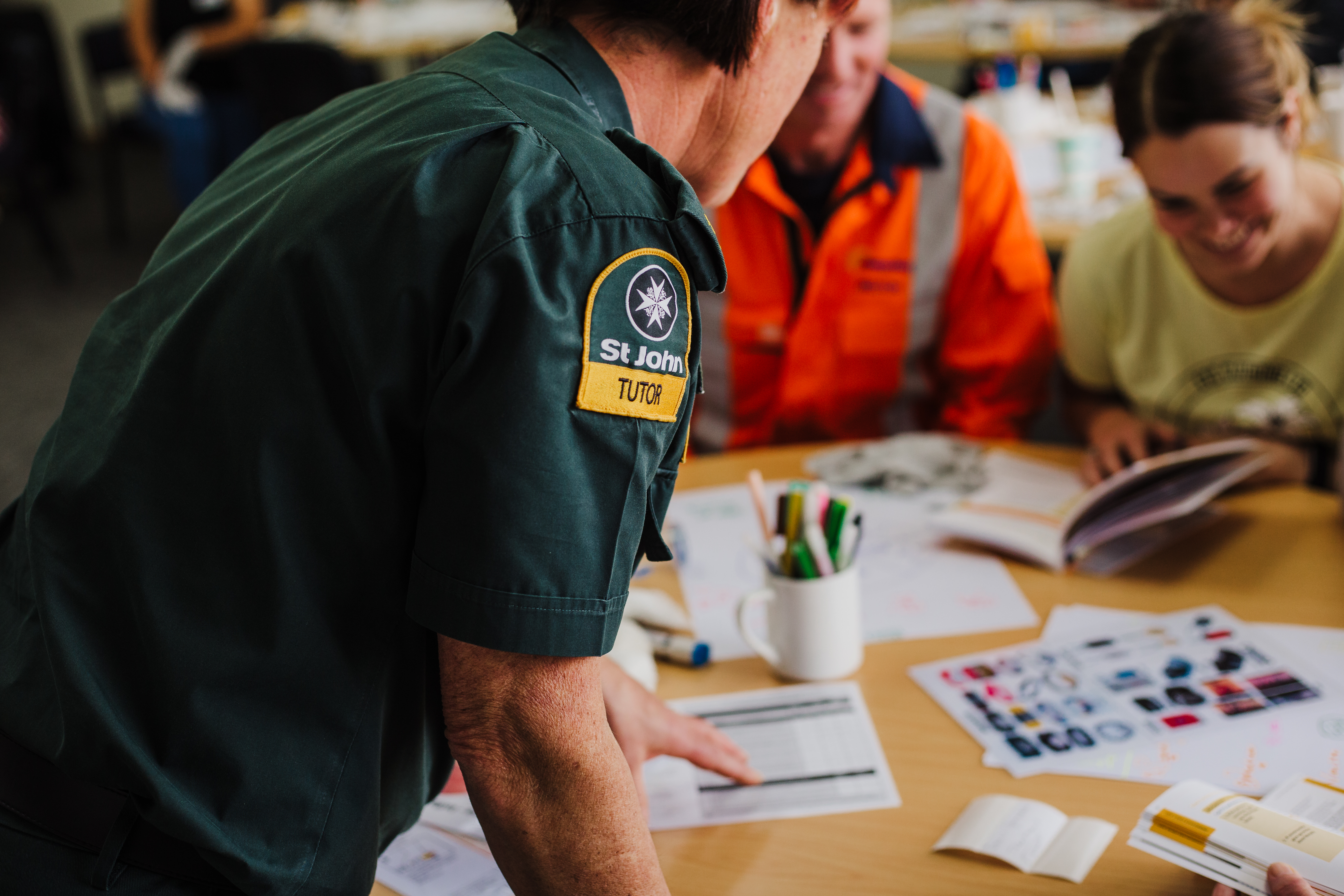 Staff working with children