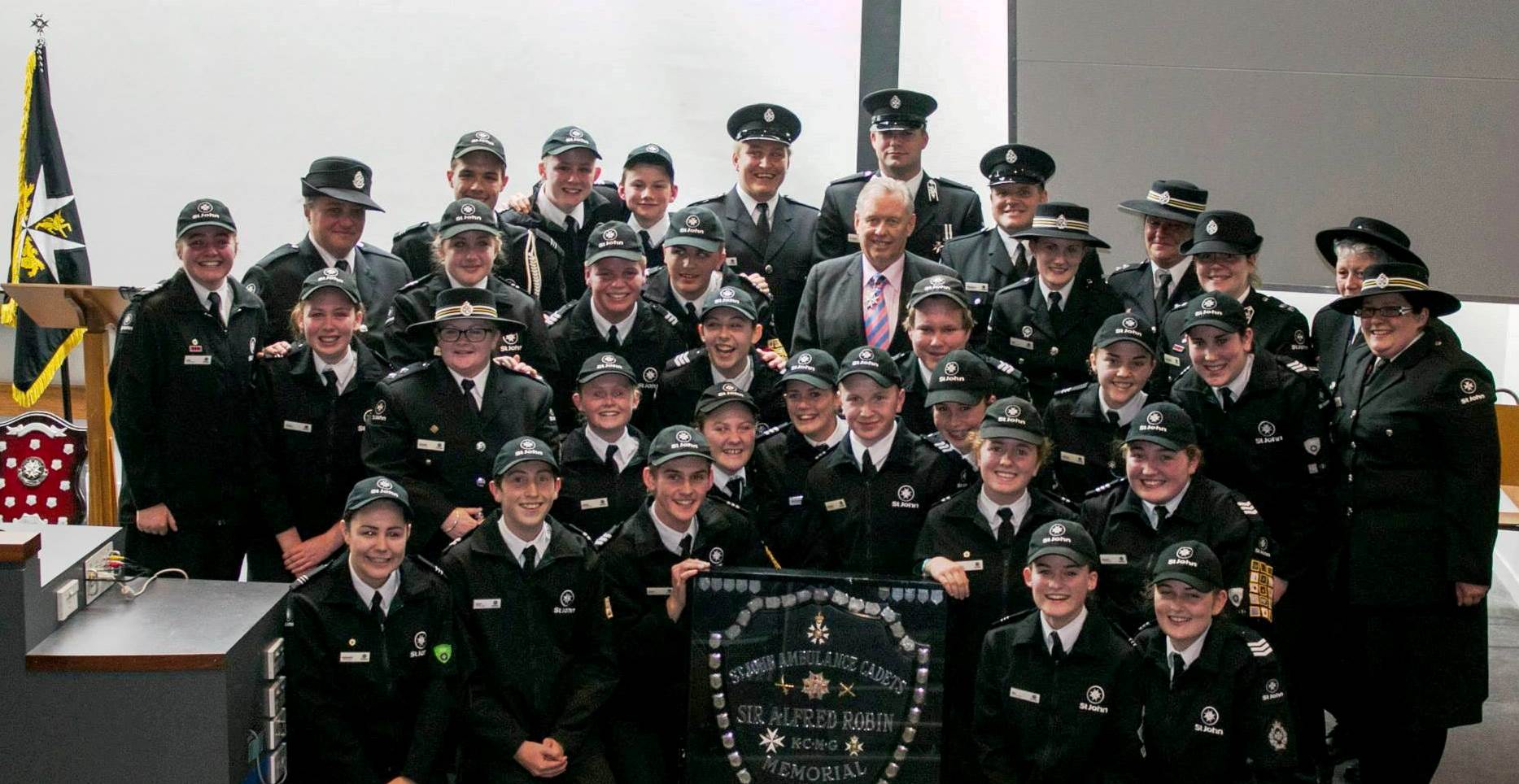 South Island Region with the St John Chancellor, Dr Steve Evans. Photo by Rhys Griffiths.